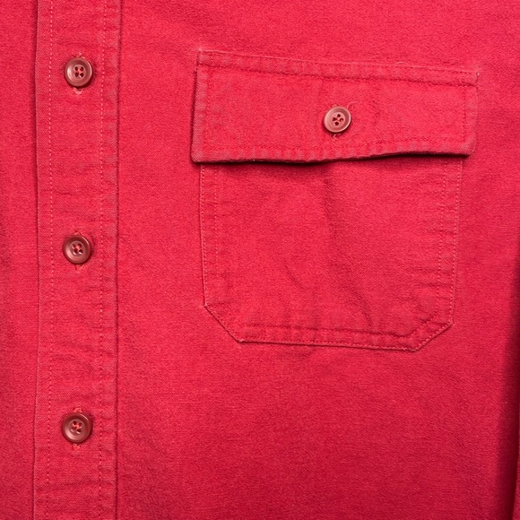 LL Bean Mens Chamois Long Sleeve Button Up Shirt XL Heavy Shacket Jacket Flannel - Picture 5 of 7